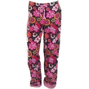 Vera Bradley Mod Floral Pink Corduroy Pajama Pant